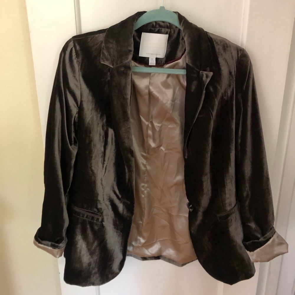 Crushed Velvet Boyfriend Blazer
